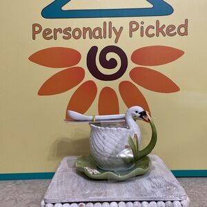 Corner Ruby Teacup and Saucer Set